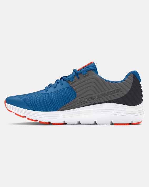 Boys' Grade School UA Outhustle Running Shoes in Blue image number 1